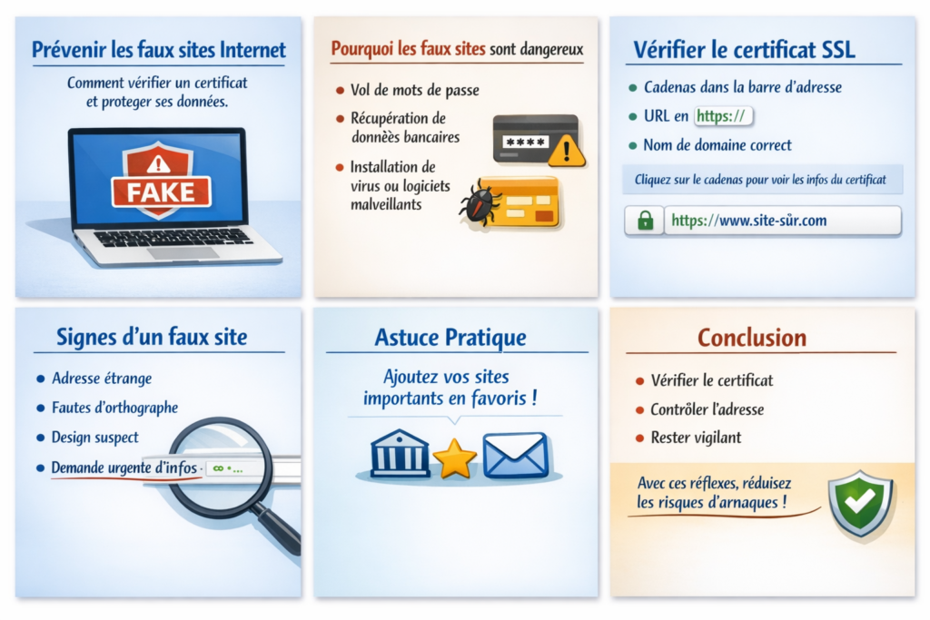 Reconnaître et éviter les faux sites