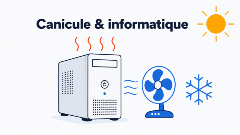 Ordinateur portable exposé à une forte chaleur